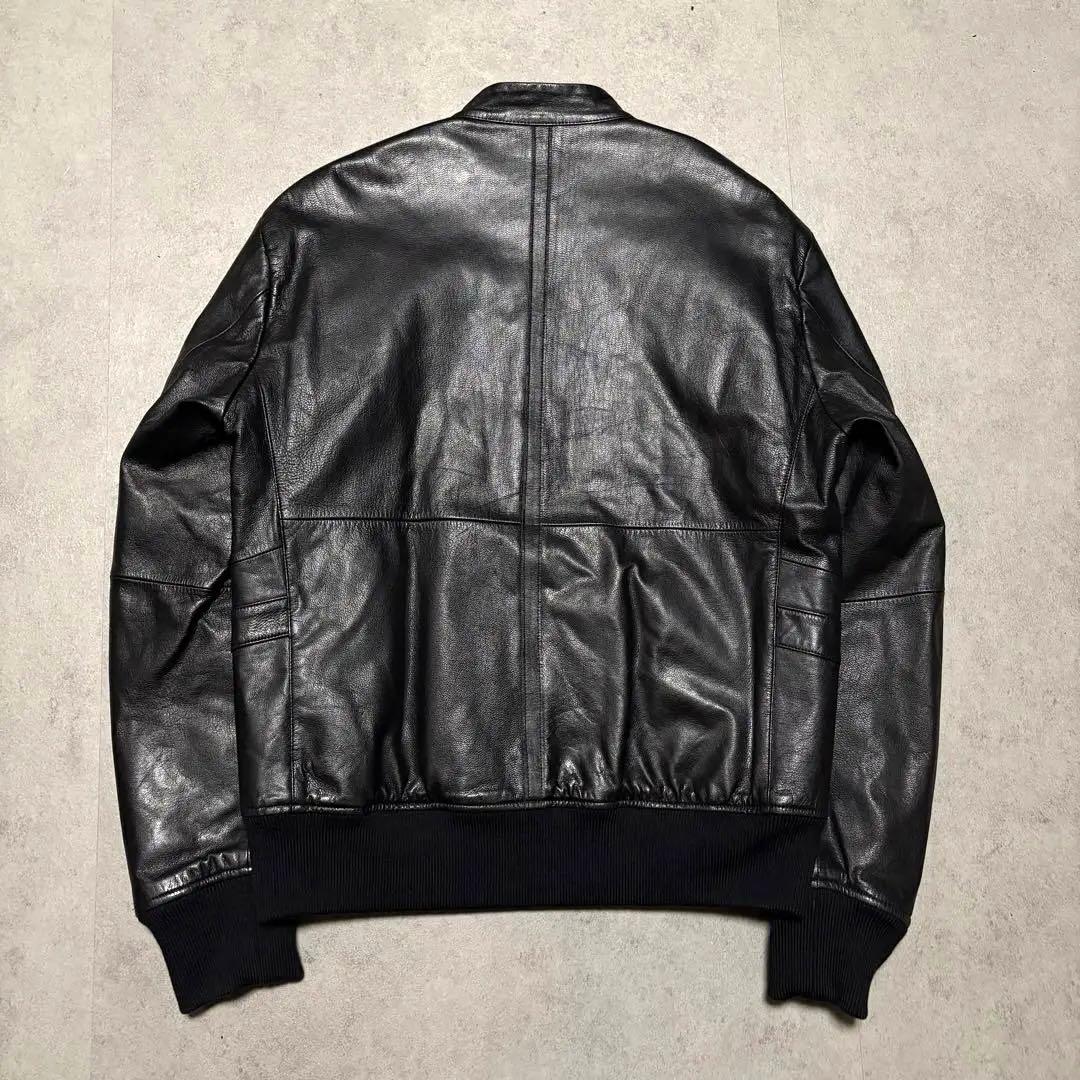 E.Z. BY ZEGNA ゼニア　レザージャケット ライダース　ブルゾン　L