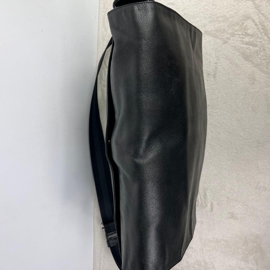 コーチ ショルダーバッグ メッセンジャー チャーム チャールズ レザー ブラック