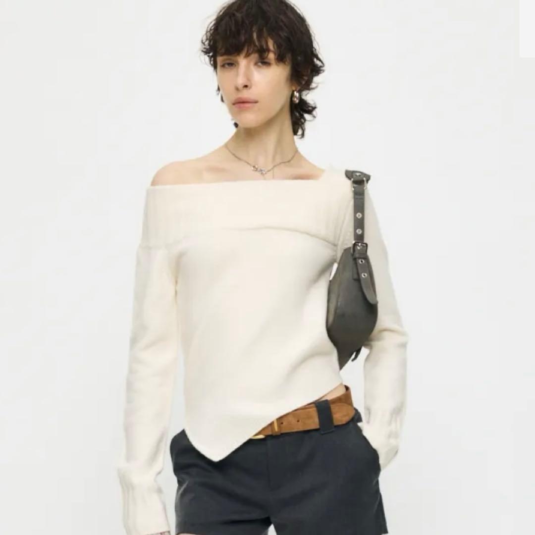 MOUSSY マウジー　ASYMMETRY トップス　アシメトリートップス