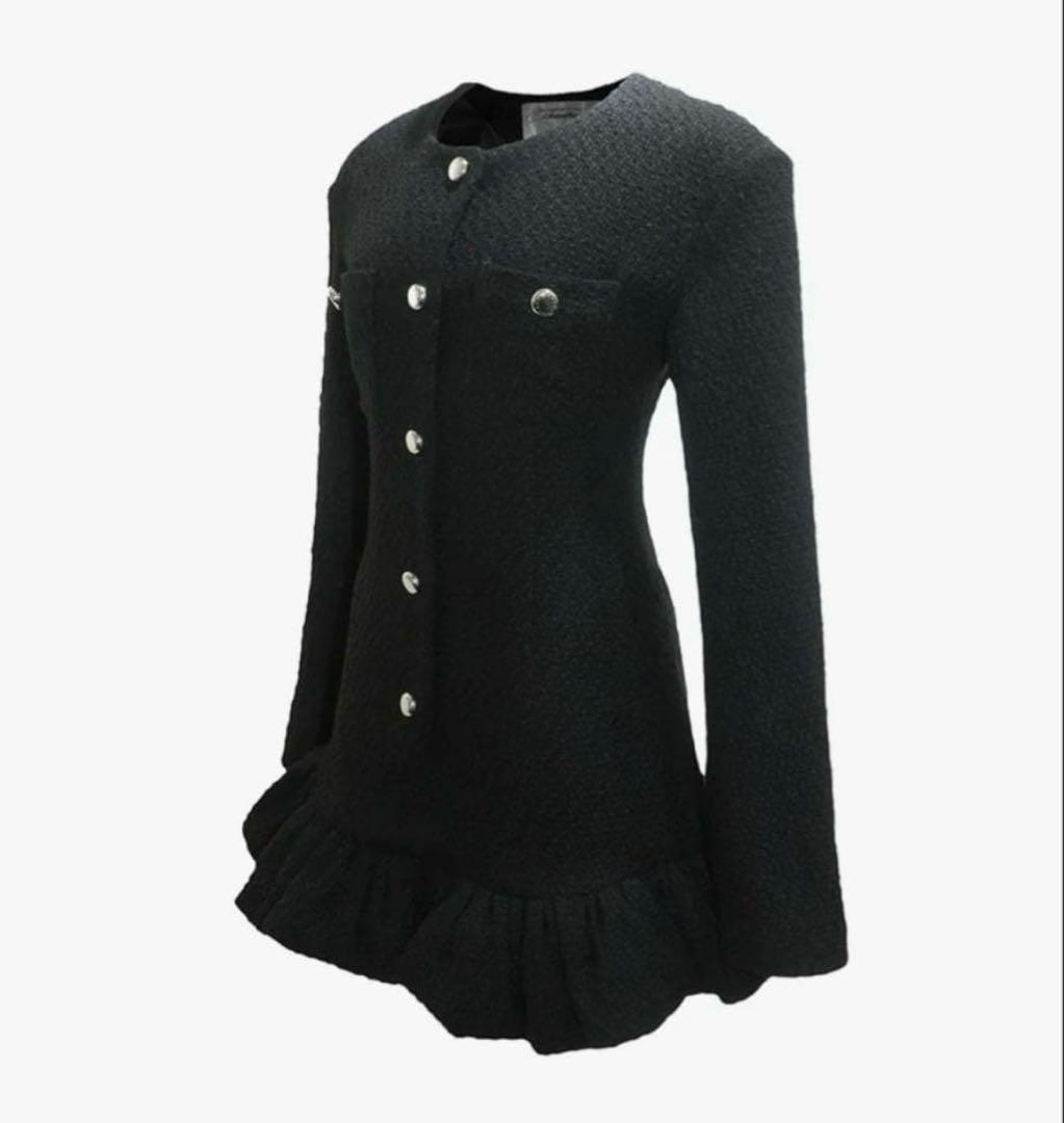 ワンピース S tweed balloon dress mini theredthread