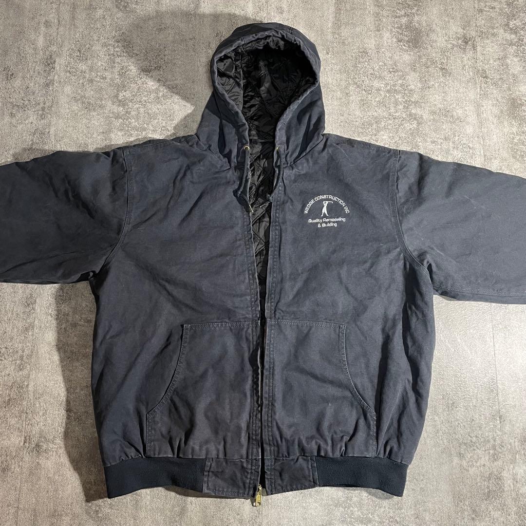 Dunbrookeダック地アクティブジャケットL鬼フェード刺繍ロゴvintage