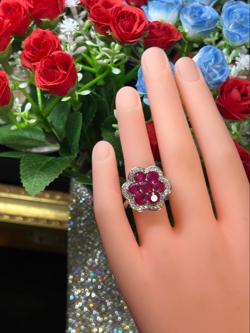 y*様 天然石ルビーペンダントトップ&リングサイズ限定15号