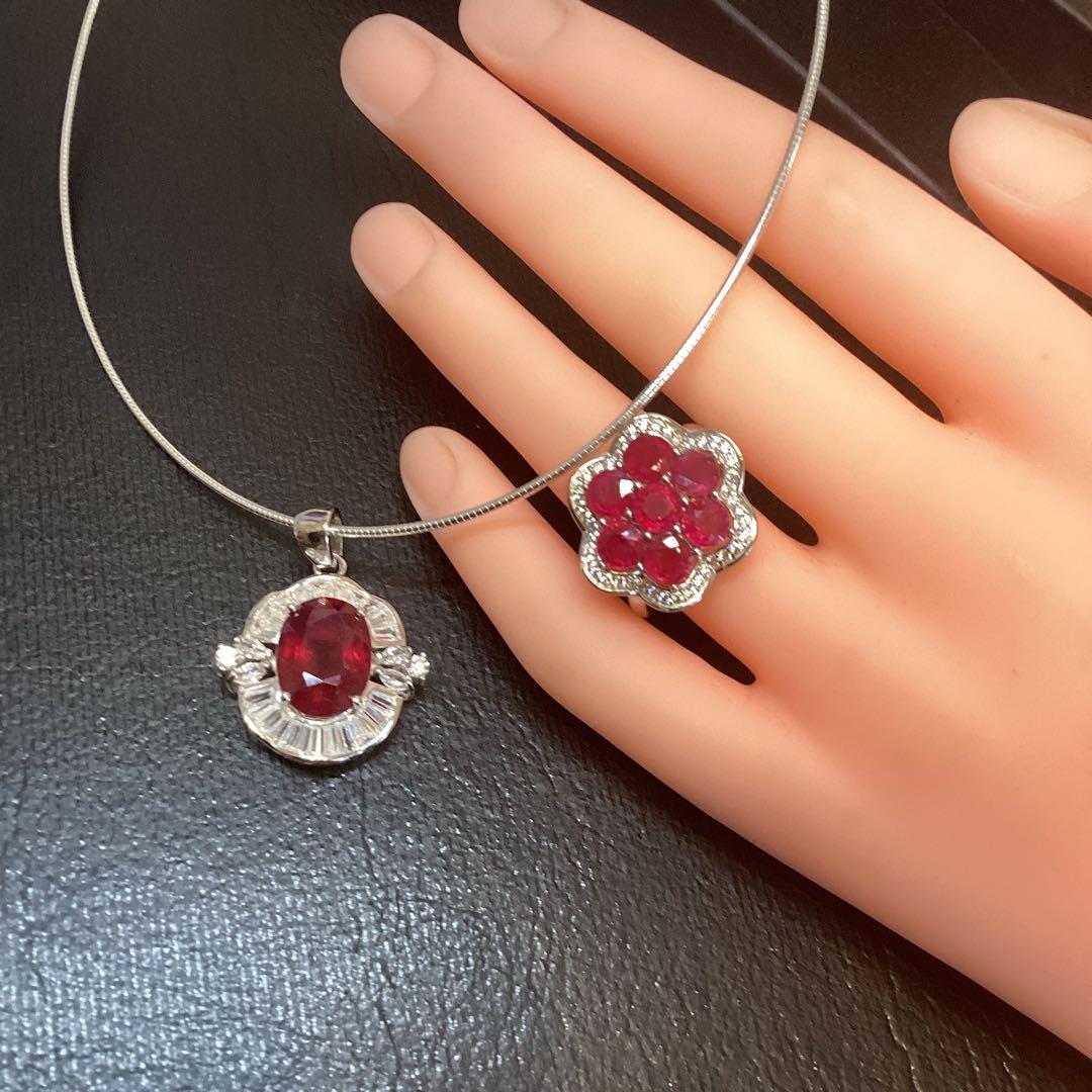 y*様 天然石ルビーペンダントトップ&リングサイズ限定15号