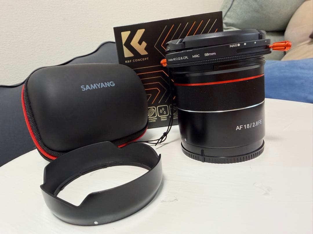 SAMYANG AF 18/2.8 FE＋K&FConcept ND+C-PL