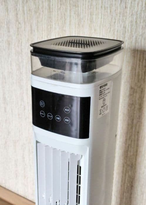 【タワーファン】白 冷風機 リモコン付 風量調整 1台多役 省エネ エアコン 涼