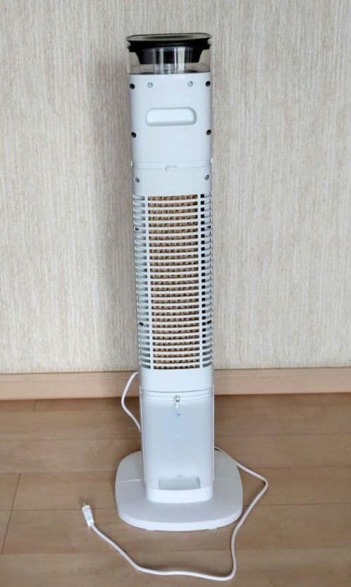 【タワーファン】白 冷風機 リモコン付 風量調整 1台多役 省エネ エアコン 涼