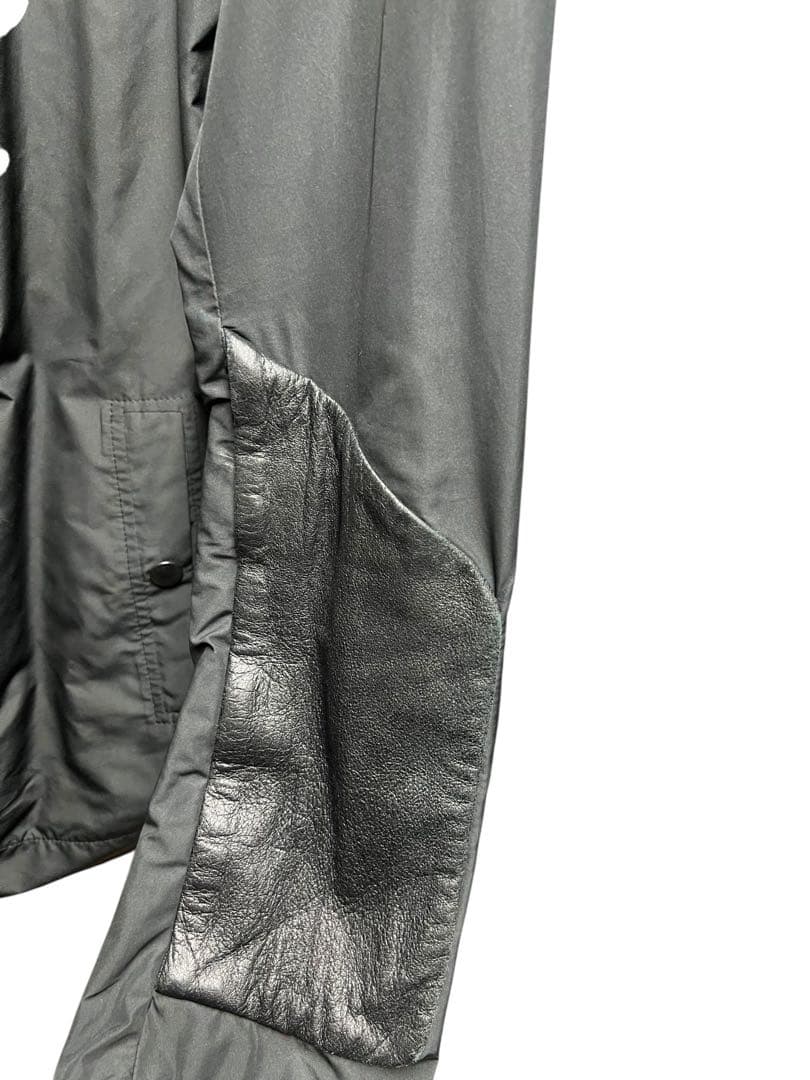 rick owens袖レザー切替ライダース