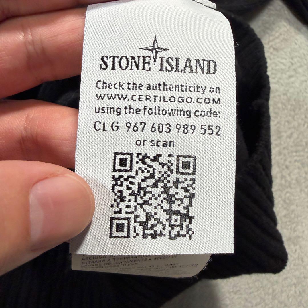 ストーンアイランド　クルーネックニット　セーター　黒　L 7115552A3