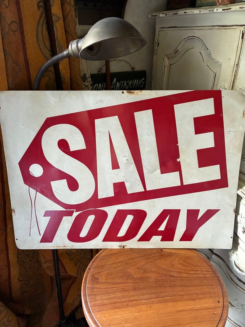 アンティーク　メタル　サイン　プレート　看板　SALE TODAY 両面アメリカ