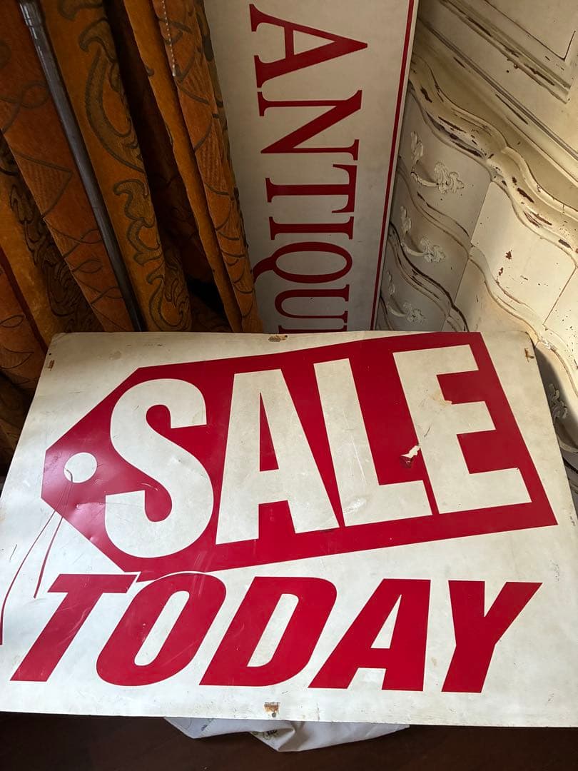 アンティーク　メタル　サイン　プレート　看板　SALE TODAY 両面アメリカ