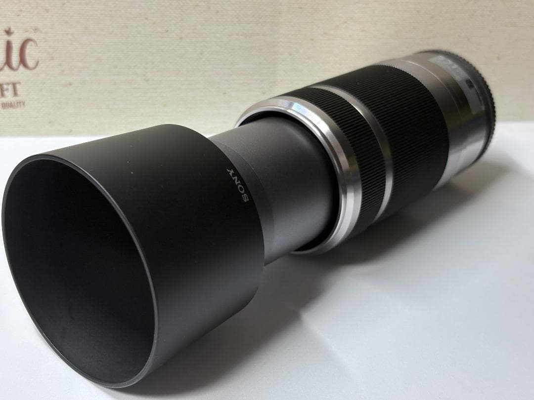 ★美品★ SONY ソニーズームレンズ E55-210 4.5-6.3 フード付