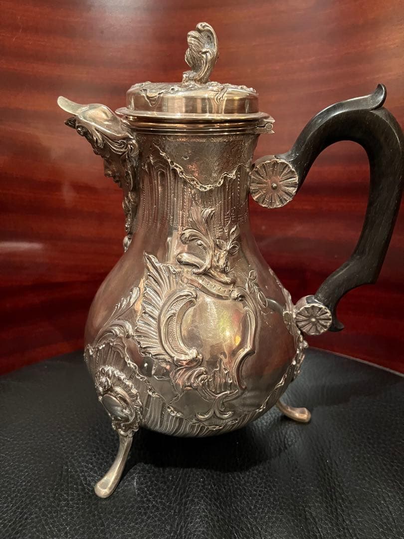フランス　純銀製　ティーポット　ポット　アンティーク　スターリングシルバー