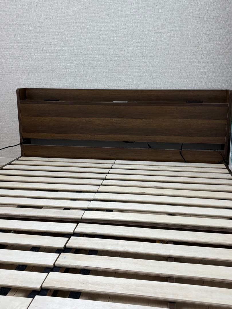 【10/31まで】Bed Style 照明・電源付ベッド (ダブル) フレーム