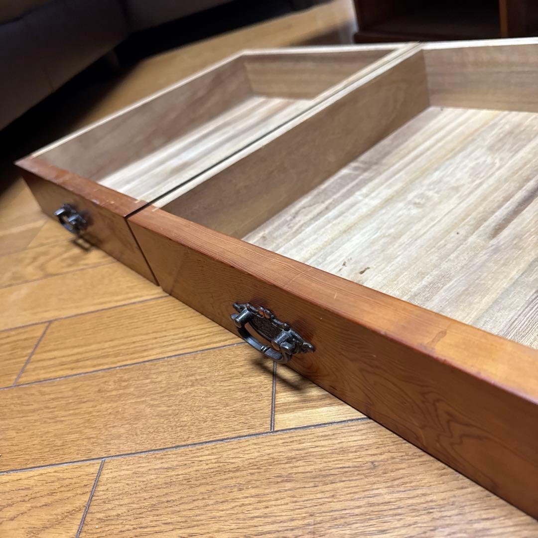 関西長火鉢 屋久杉 囲炉裏付きテーブル