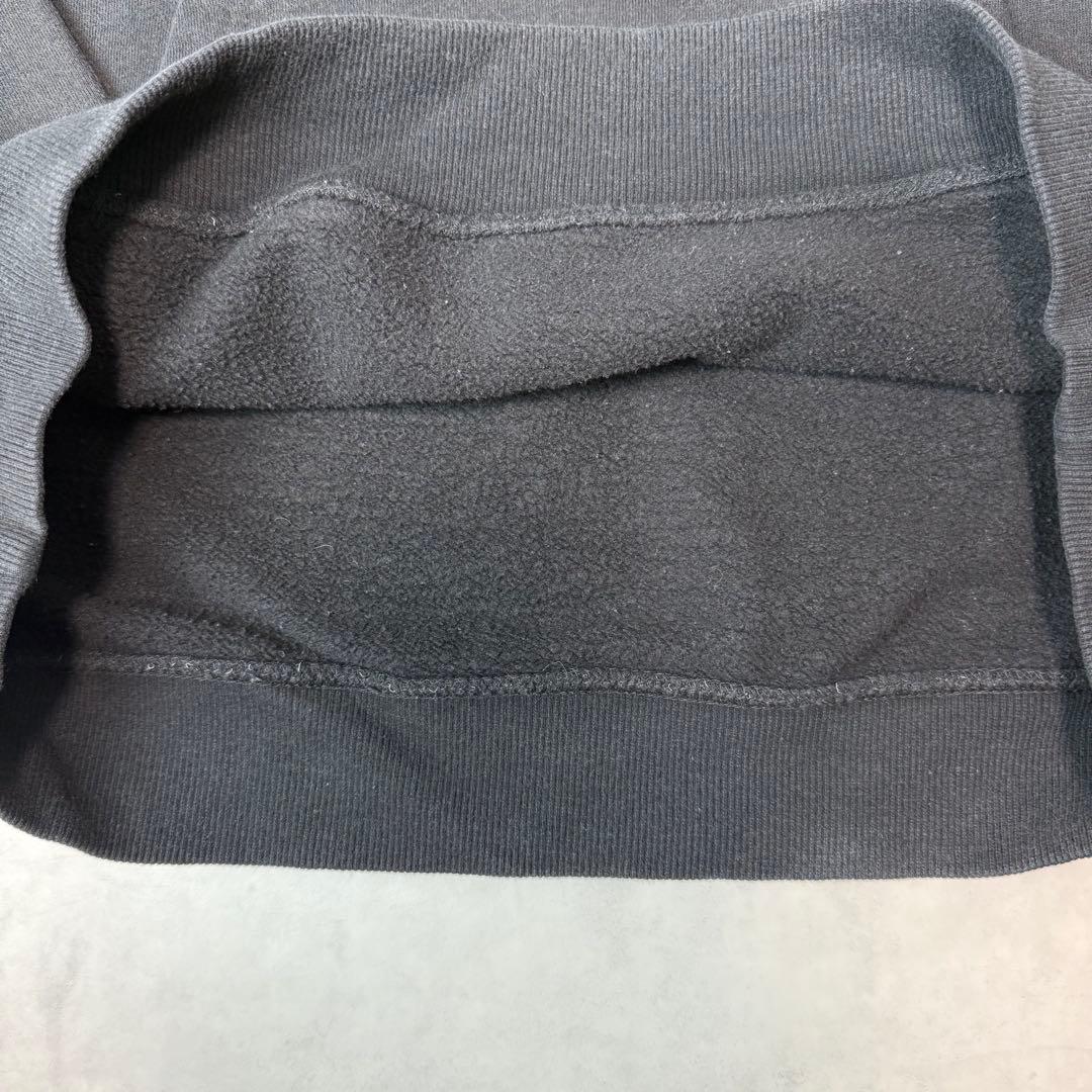 STUSSY パーカー 刺繍ロゴ ブラック L