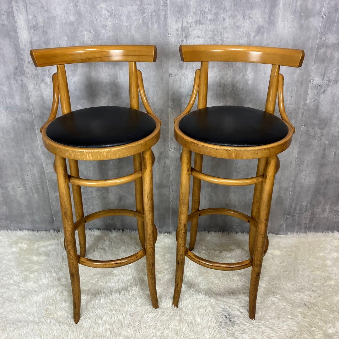 秋田木工 ステラミア ブランチ 曲木 カウンターチェア　2脚セット