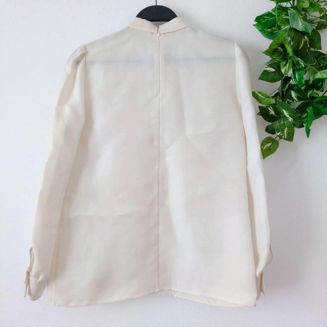 ◾︎極美品◾︎ セリーヌ 24AW マキシボウ シルクブラウス クリーム トリオンフ