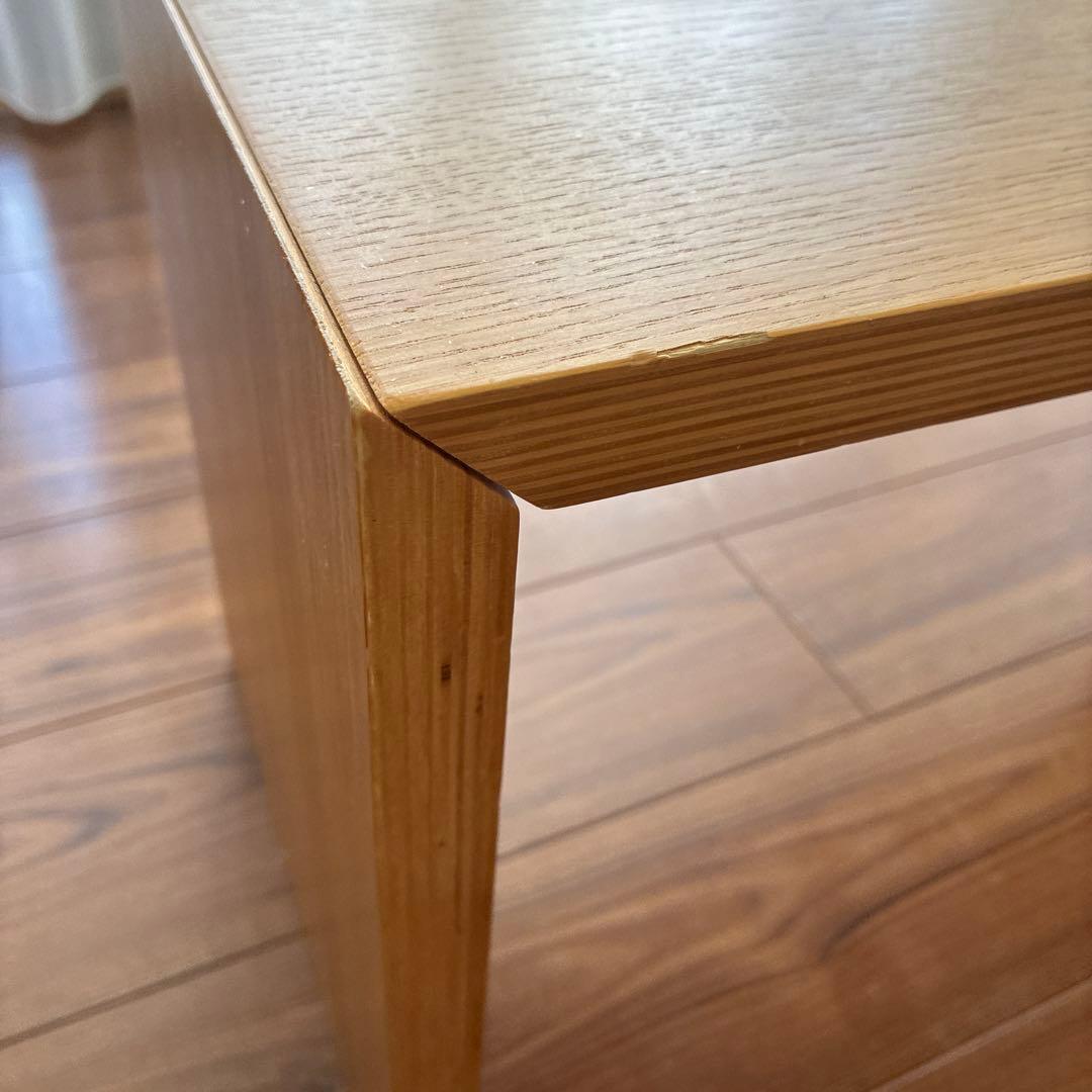 無印　コの字家具　テーブル　オーク材　2点セット