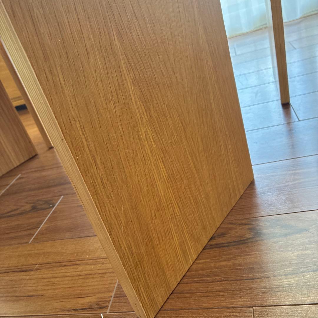 無印　コの字家具　テーブル　オーク材　2点セット