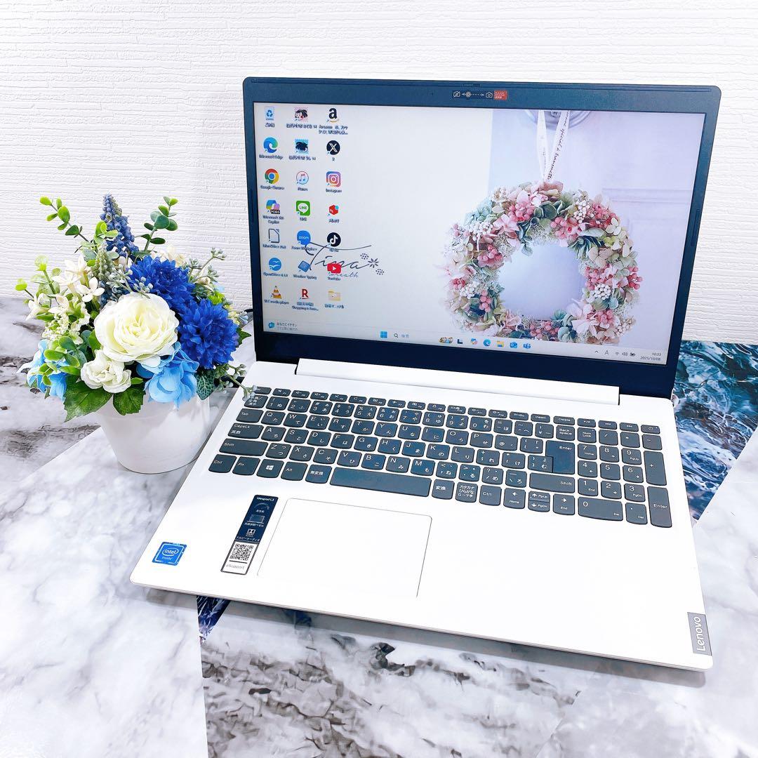 【Lenovo】人気の白い薄型ノートパソコン✨大容量✨新品SSD512GB✨