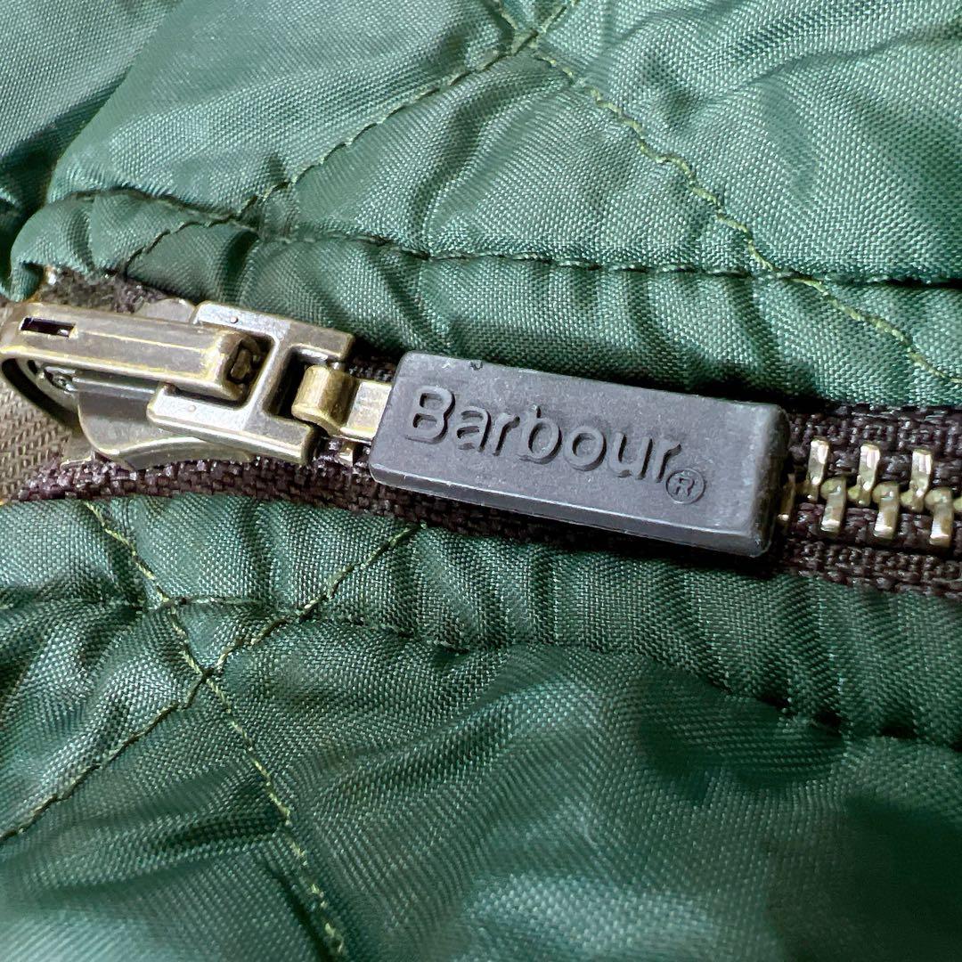 ヴィンテージ Barbour キルティングベストSize38 濃いグリーン