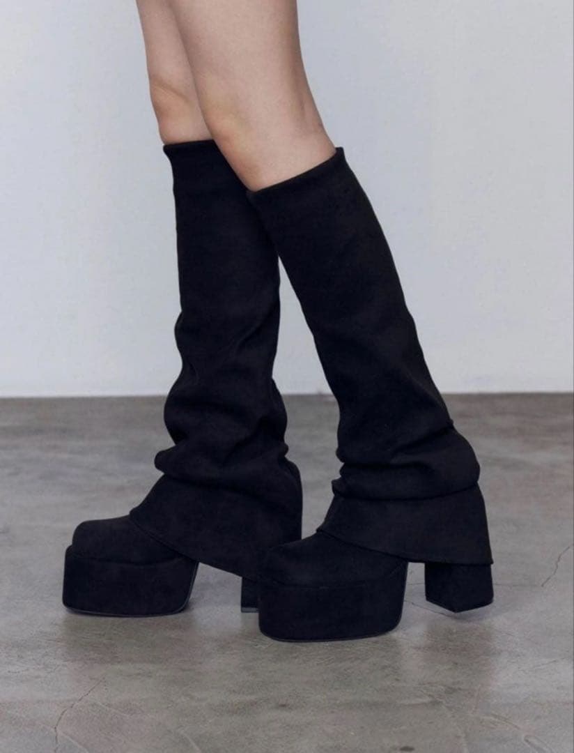 EMODA ルーズカバーフレアフィットブーツ Lサイズ