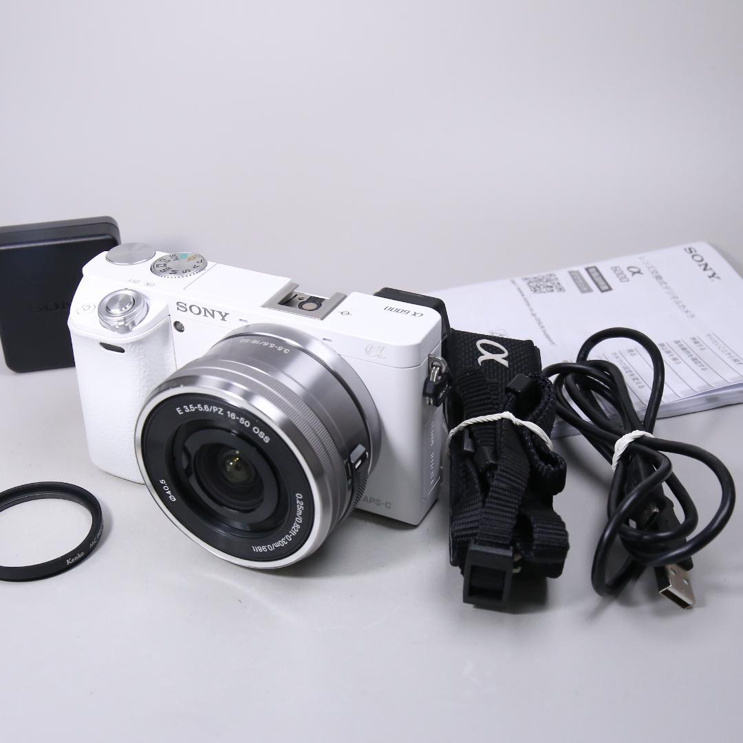 ☆ショット7905回☆SONY a6000 標準ズーム ホワイト　＃401