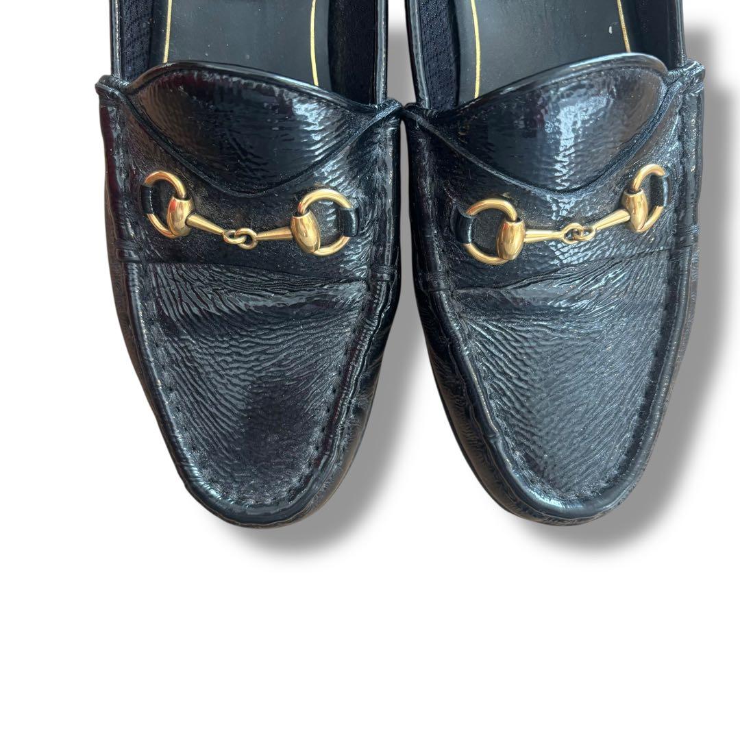 ^*^様 【美品】GUCCI グッチ1953 ホースビットローファー パテントレ