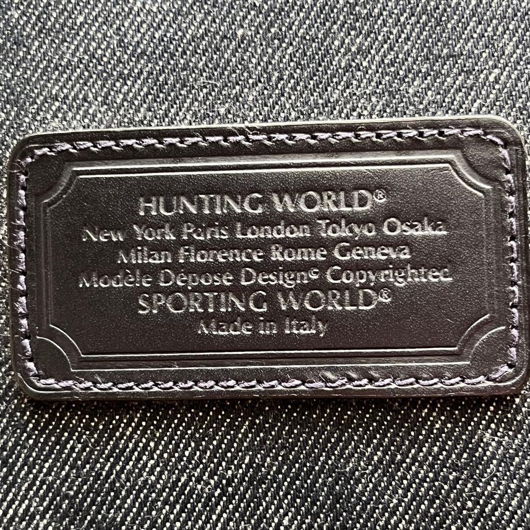 美品✨HUNTING WORLD デニム ショルダー メッセンジャーバッグ