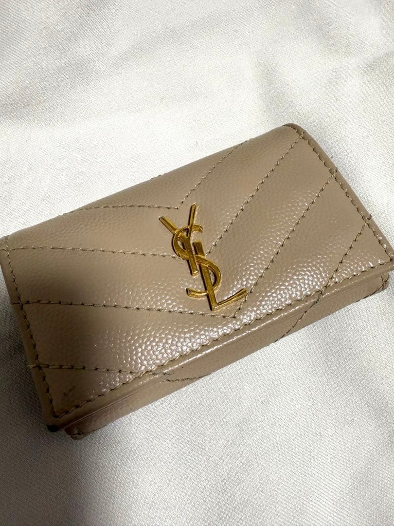 SAINT LAURENT ベージュキーケース