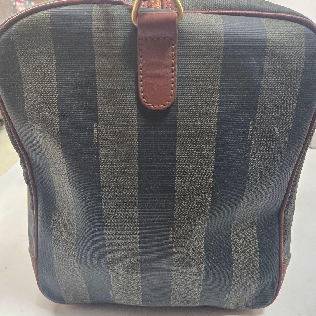 美品 FENDI 2way ボストンバッグ ペカン PVC レザー ハンドバッグ