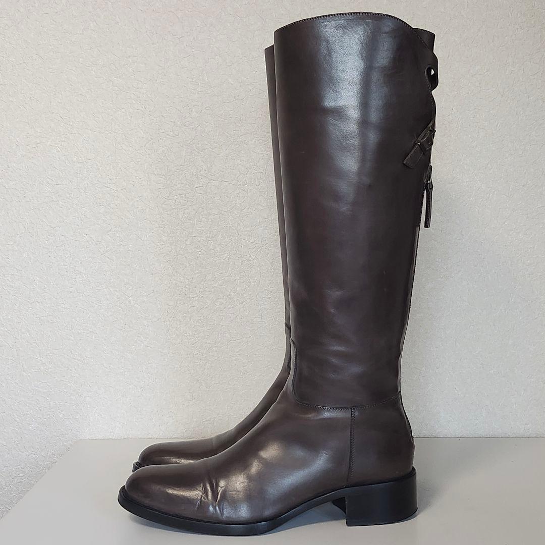 美品 サルトル シングルバックベルト ジョッキーブーツ 36.5 GRIGIO