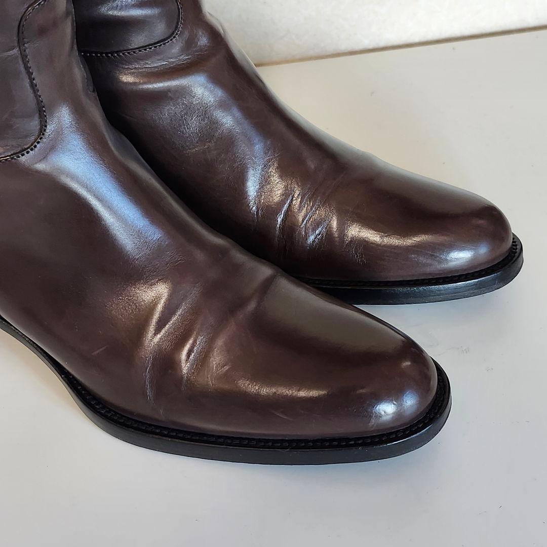美品 サルトル シングルバックベルト ジョッキーブーツ 36.5 GRIGIO