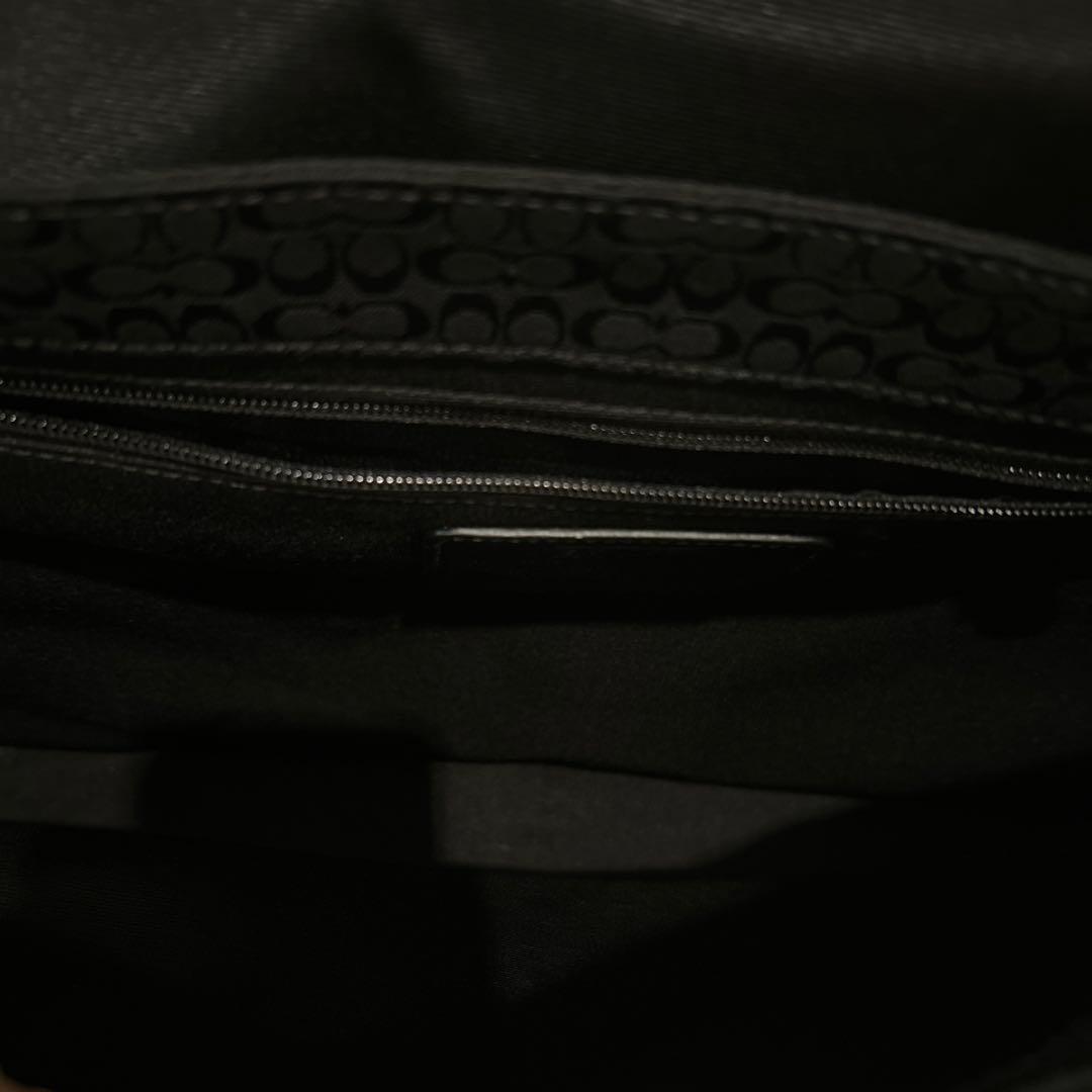 【極美品✨】コーチ キャンバス レザー ショルダーバッグ シグネチャー 黒