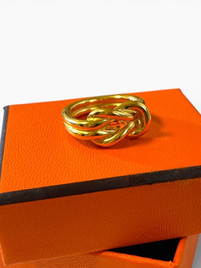 拓*海様 【☆早い者勝ち☆】HERMES エルメス スカーフリング ゴールド