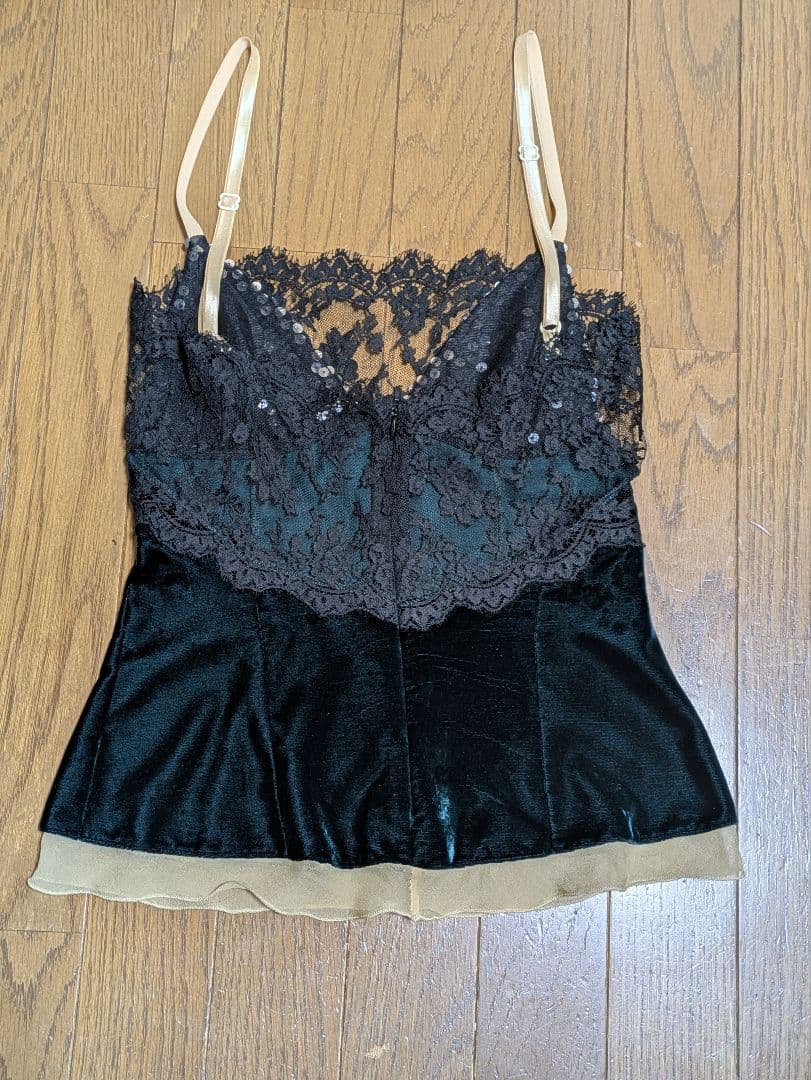 レアー！DOLCE＆GABBANA イタリア製　レーススパンコールキャミソール