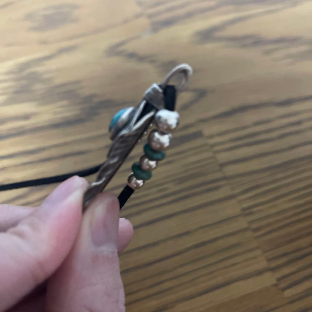 goro's縄無しオールドターコイズフェザー　OLD左向き