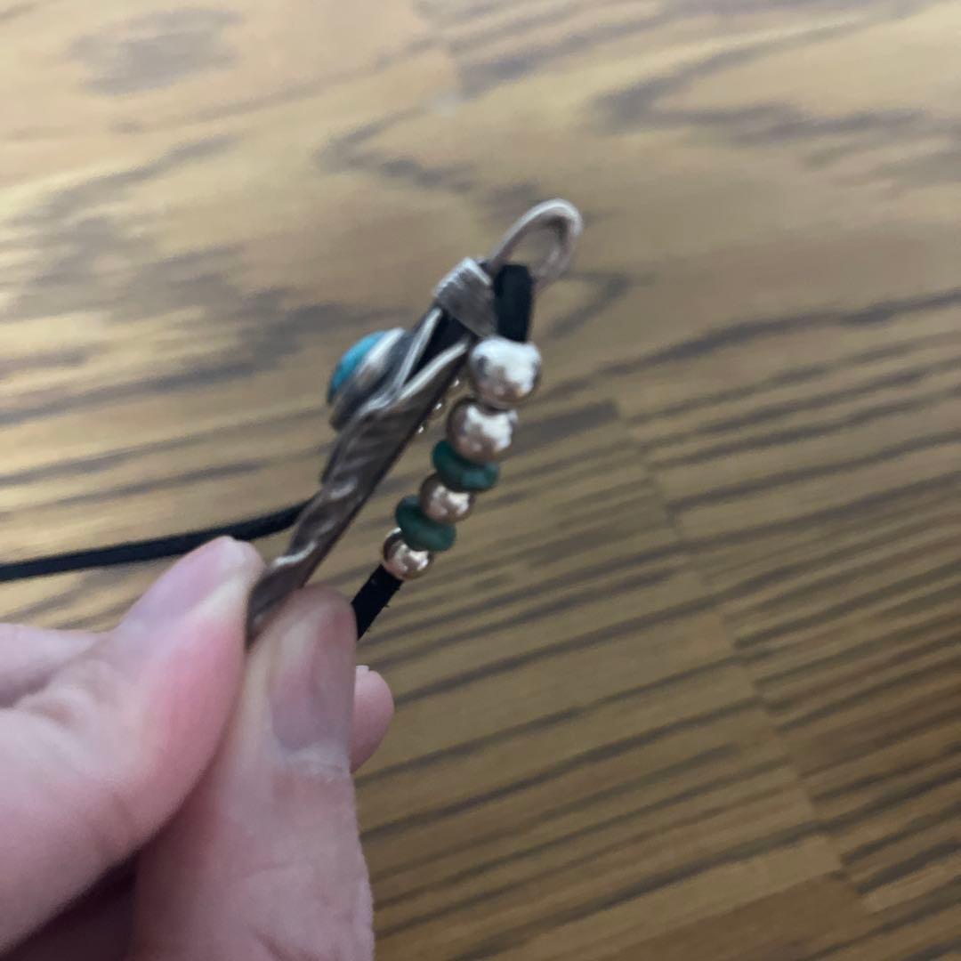 goro's縄無しオールドターコイズフェザー　OLD左向き