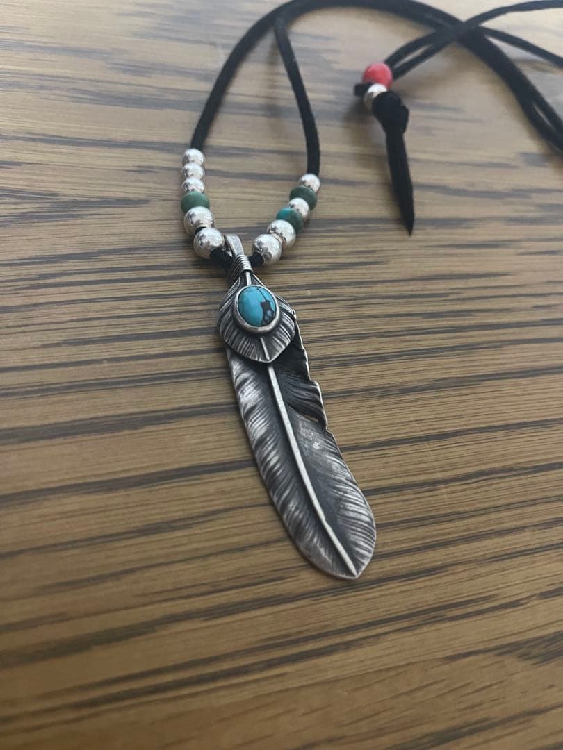 goro's縄無しオールドターコイズフェザー　OLD左向き