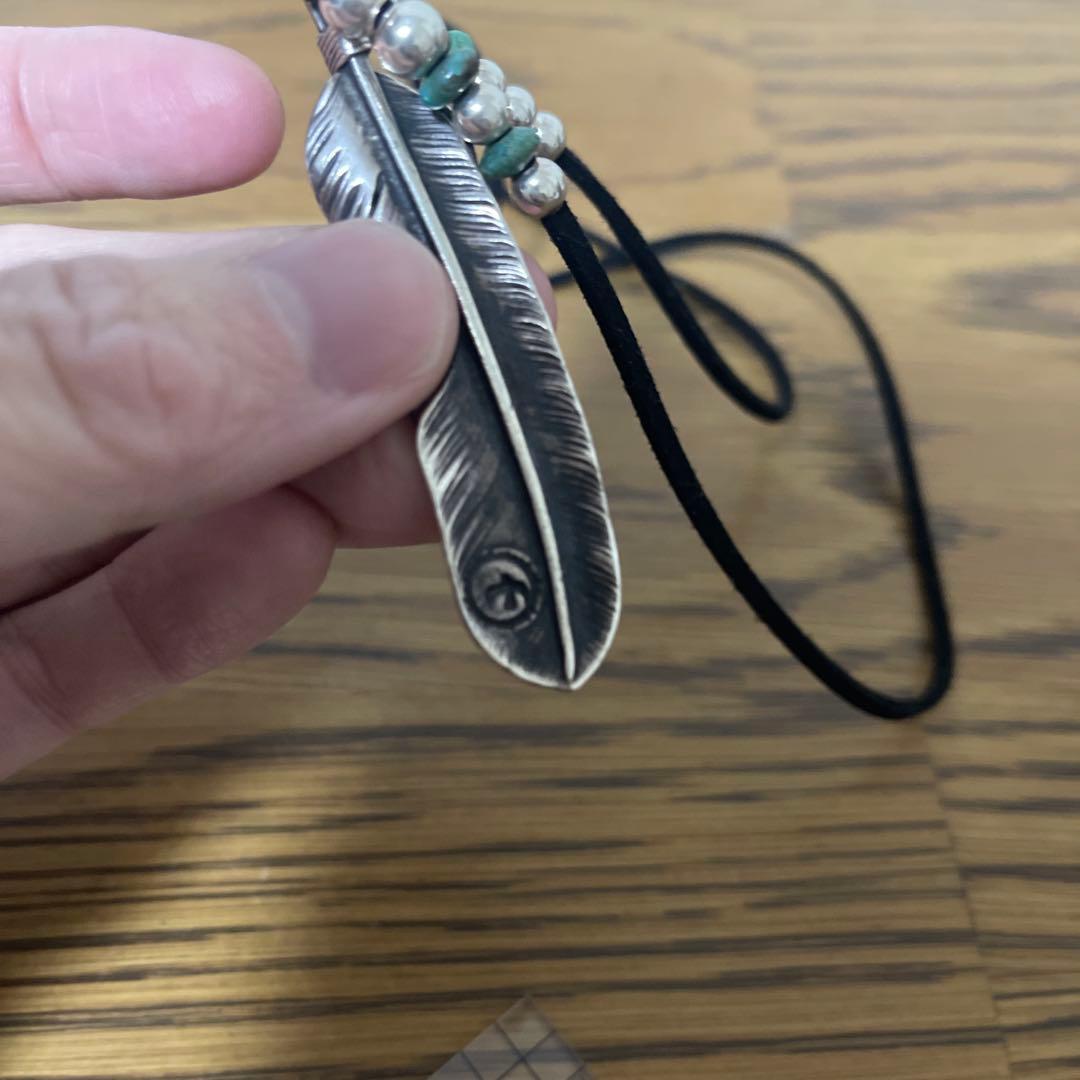 goro's縄無しオールドターコイズフェザー　OLD左向き