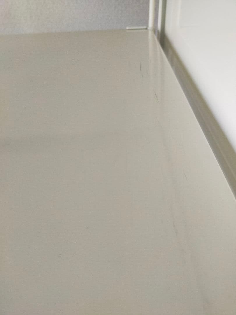 無印良品スチールユニットシェルフ・中・ライトグレー（追加棚2枚＋サイドパネル付）