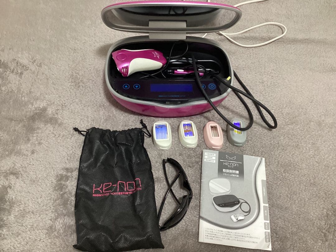 ケノン6、2ver KE-NON 脱毛器 ピンク ストロングカートリッジ付き