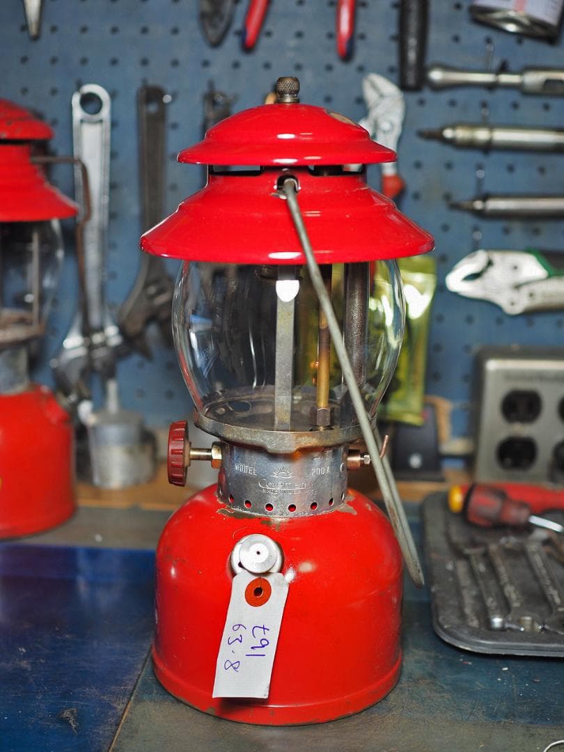 美品1963年8月 コールマン 200A ランタン （通称レッドボーダー）t91