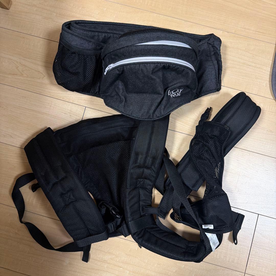 ポルバンのヒップシート(シングル・ダブルショルダー付き)