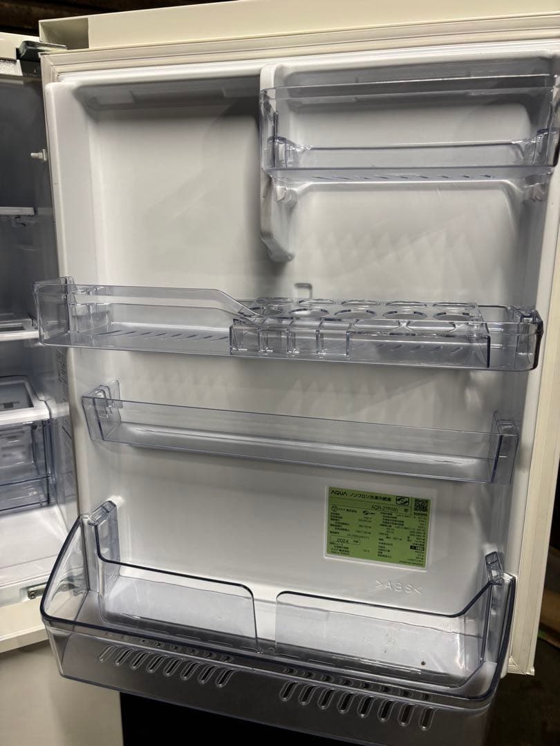 【美品】送料込 アクア ノンフロン冷凍冷蔵庫 AQR-27P(W) 2024年製