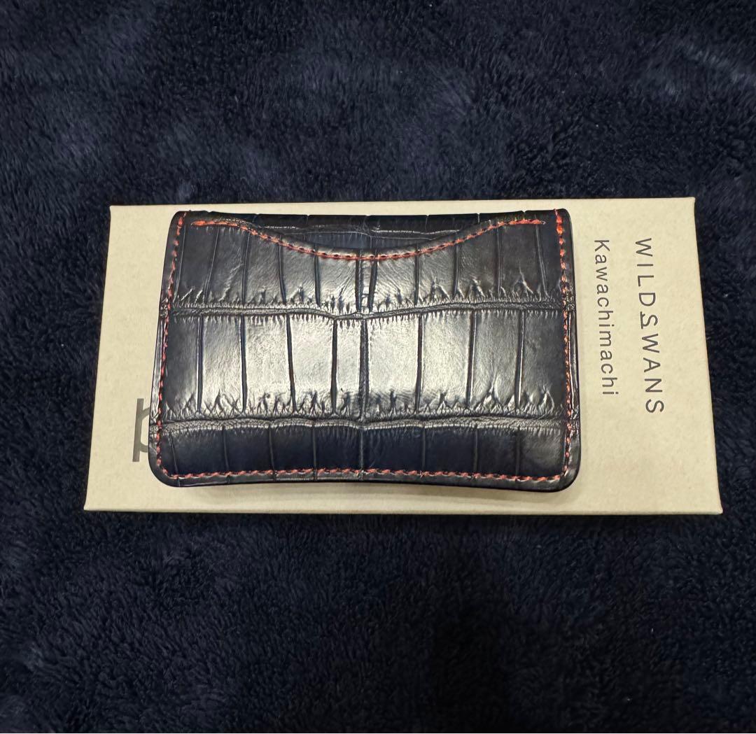 最終価格　WILDSWANS マルサン限定 藍染クロコ×サドル キャメル タング