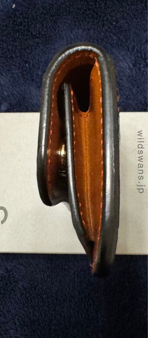 最終価格　WILDSWANS マルサン限定 藍染クロコ×サドル キャメル タング