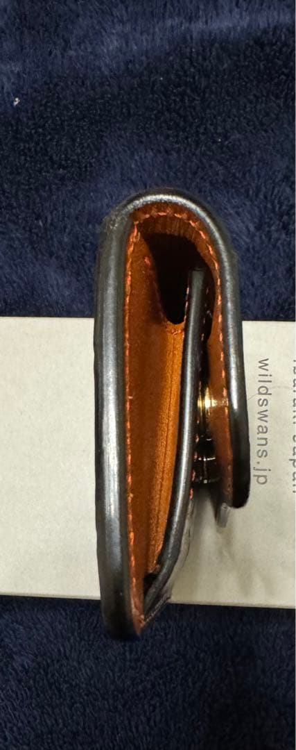 最終価格　WILDSWANS マルサン限定 藍染クロコ×サドル キャメル タング