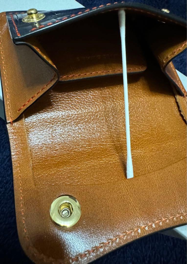 最終価格　WILDSWANS マルサン限定 藍染クロコ×サドル キャメル タング