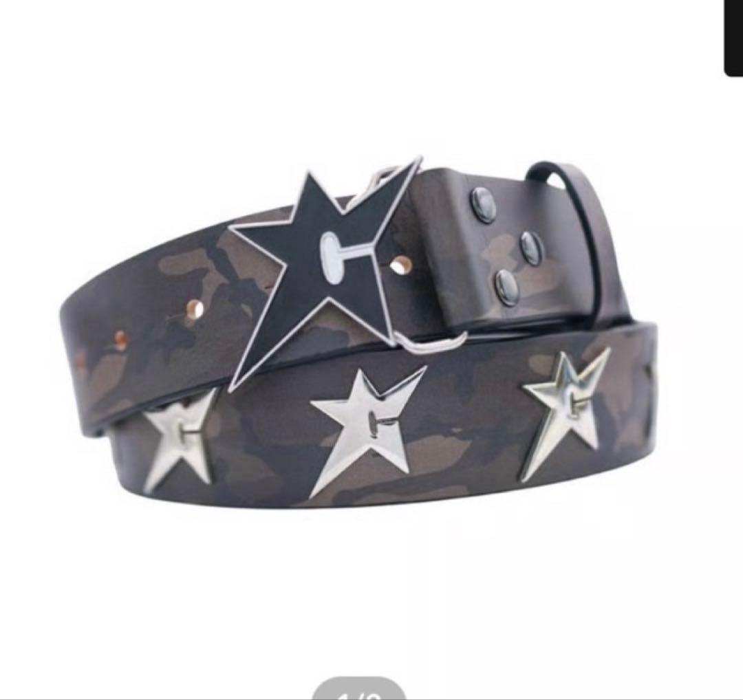 小物 CARPET COMPANY LETHERBELT W BUCKLE CAMO